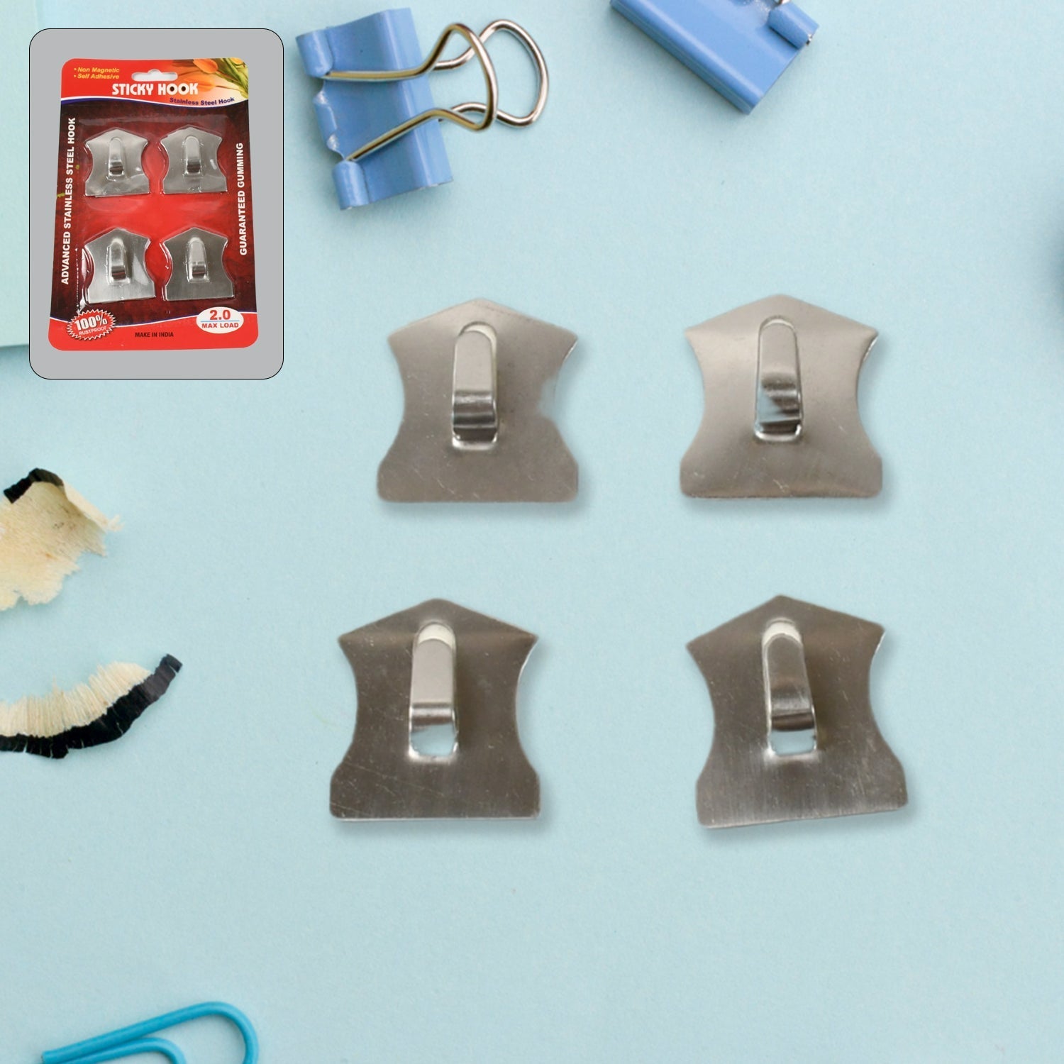 Self-Adhesive Stainless Hooks – Waterproof for Robes, Coats & Towels signaturekarts