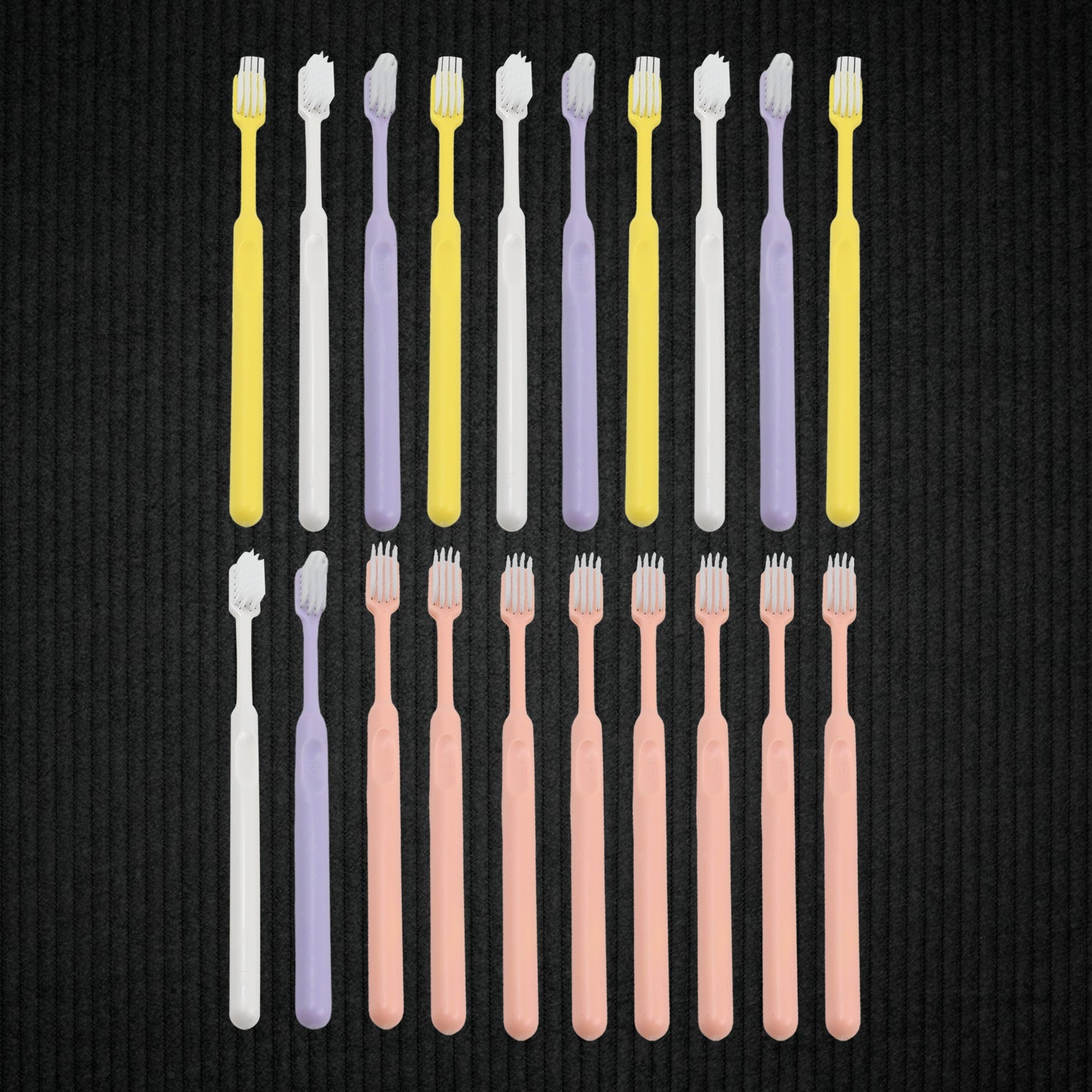 Plastic Toothbrush With Plastic Round Box (20 pcs Set) Signaturekarts