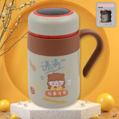 Stainless Steel Mug / Bottle Vacuum Insulated Cup Handle & Small cup (550 ML) signaturekarts