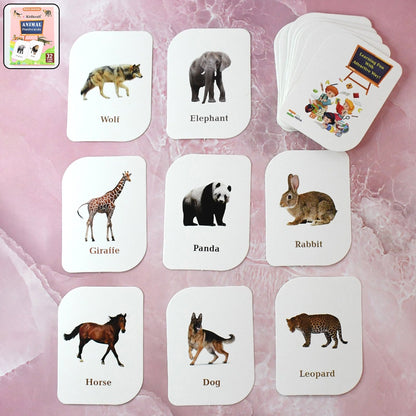 Kidkraft 32-Piece Animal Flash Cards Set Signature kart
