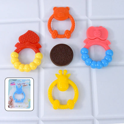 Silicone Baby Teething Toys (1 Pc / Mix Design) Signature kart