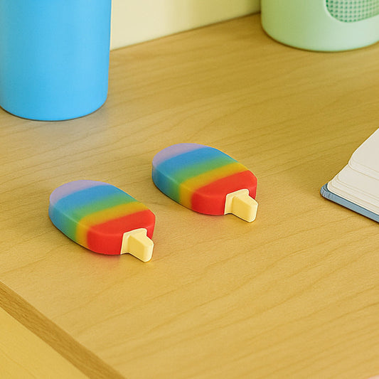 Jelly Popsicle Erasers – Cute & Fancy Mini Erasers for Kids (2 Pc Set, Mix Design) signaturekarts