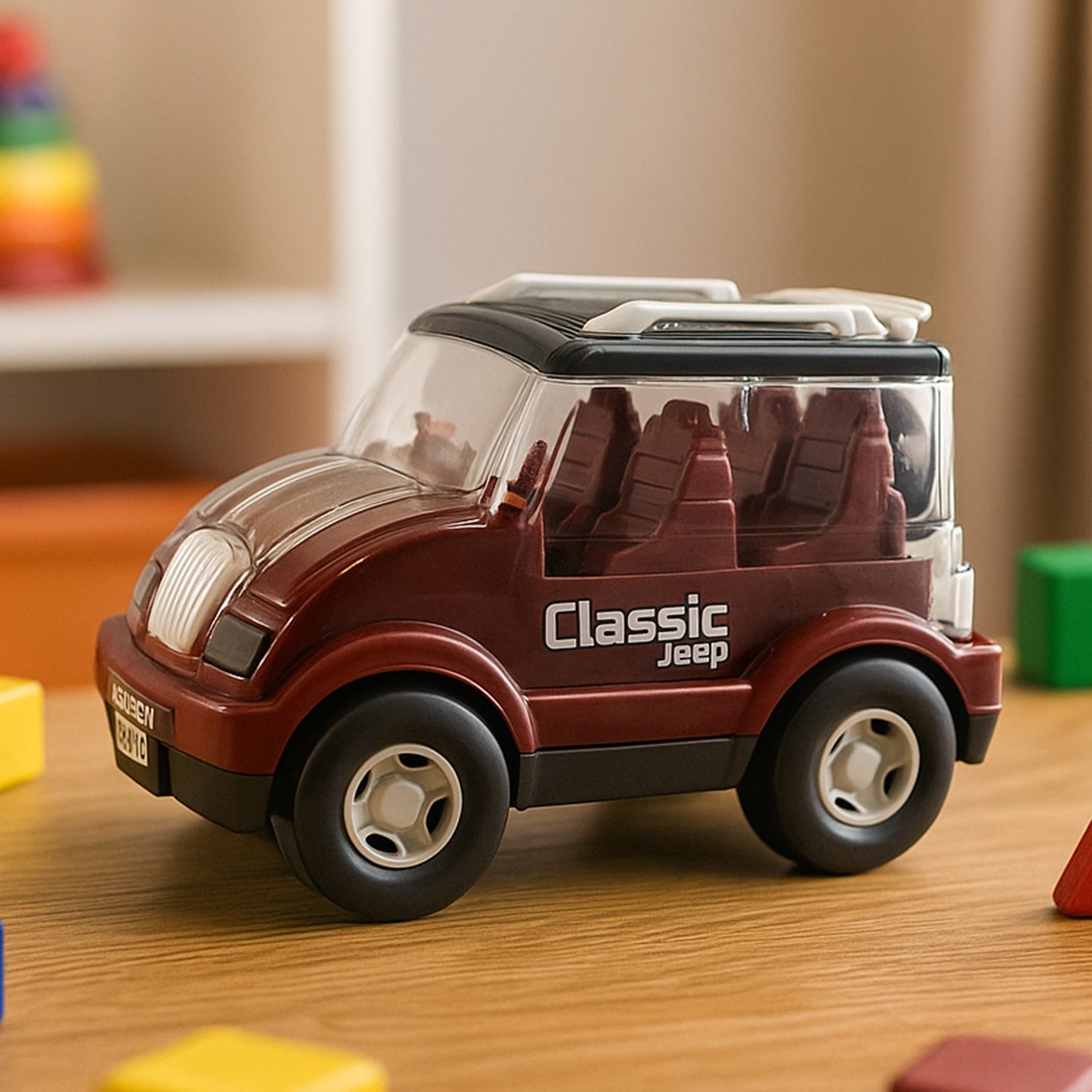 Friction-Powered Classic Jeep Toy Car for Kids (1 Pc) signaturekarts