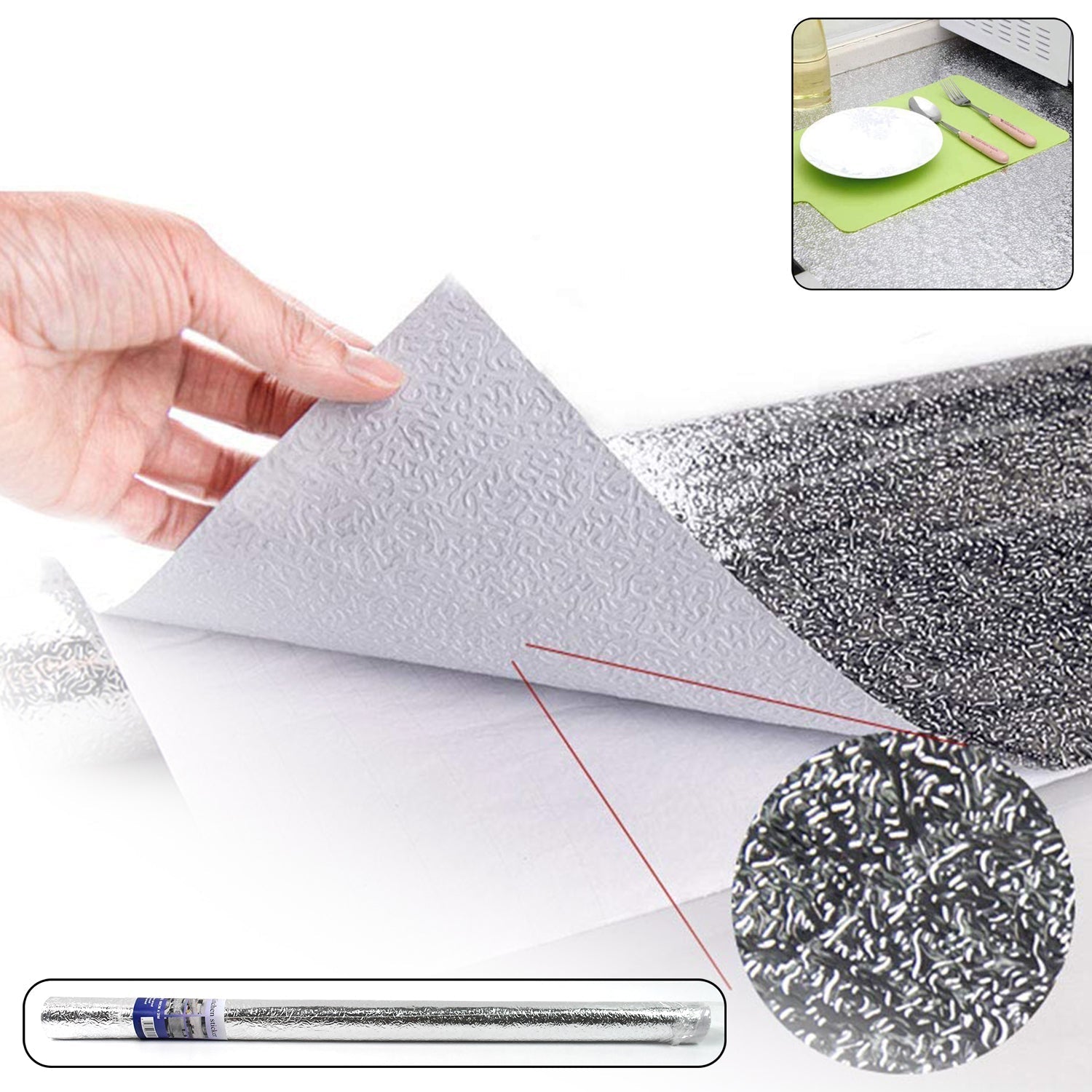 Aluminium foil for Kitchen and Aluminium Foil Paper Sticker Roll (60cmx2Meter) Your Brand