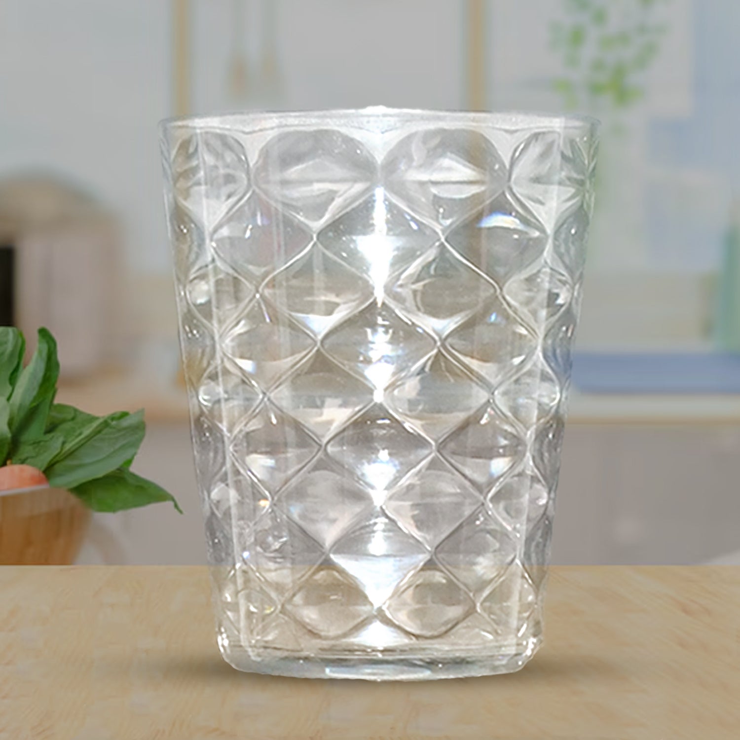 Apex Pyramid Design Unbreakable Plastic Glass – 300 ML Signature kart