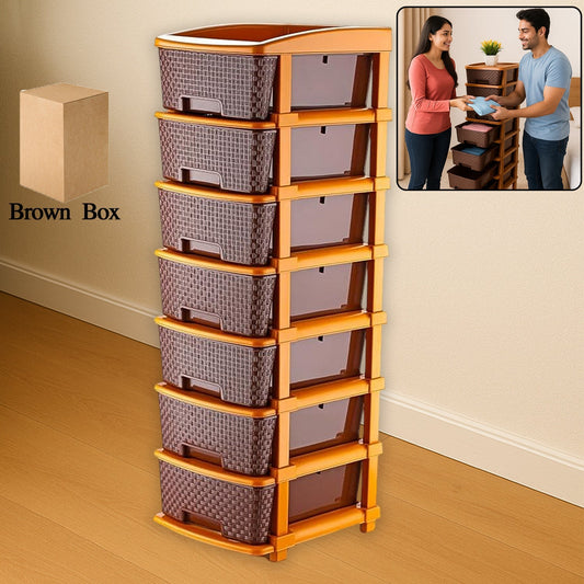 7-Layer Multipurpose Plastic Storage Drawer Organizer Signature kart