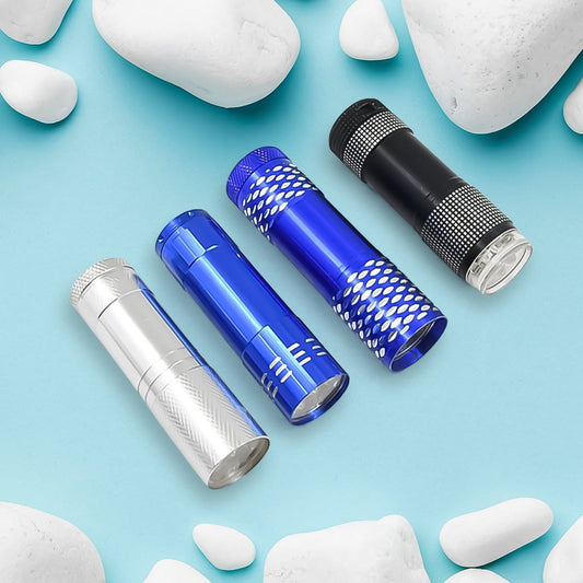 Portable Mini Torch – 9 LED Pocket Flashlight, Battery Operated (Mix Color) signaturekarts
