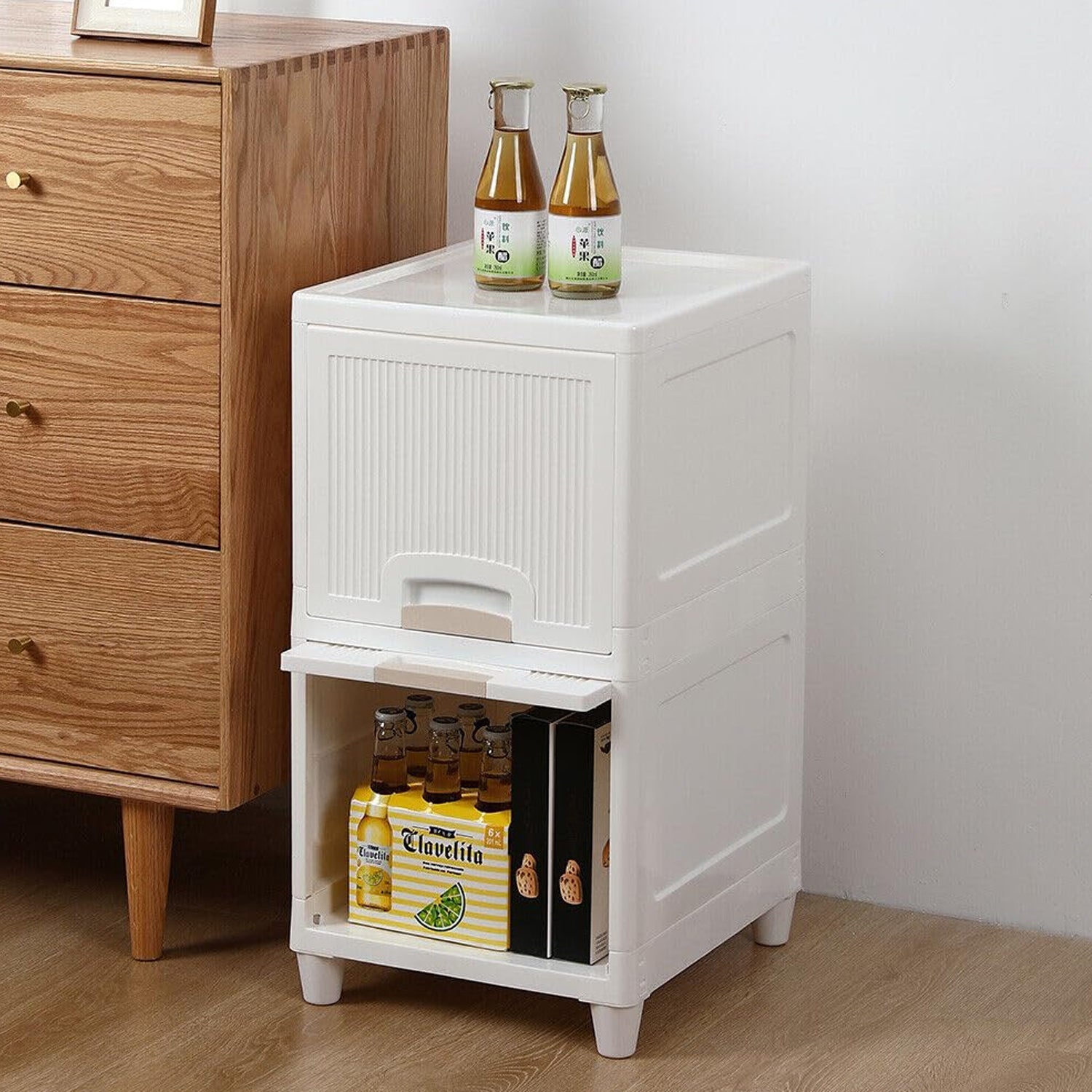 Multipurpose Storage Cabinet, Storage Solutions plastic drawers || Multi Layer Wardrobe Storage Drawers || Foldable Multipurpose Drawer Units For Kitchen, Bathroom, Bedroom, Cloth (2 Layer) signaturekarts