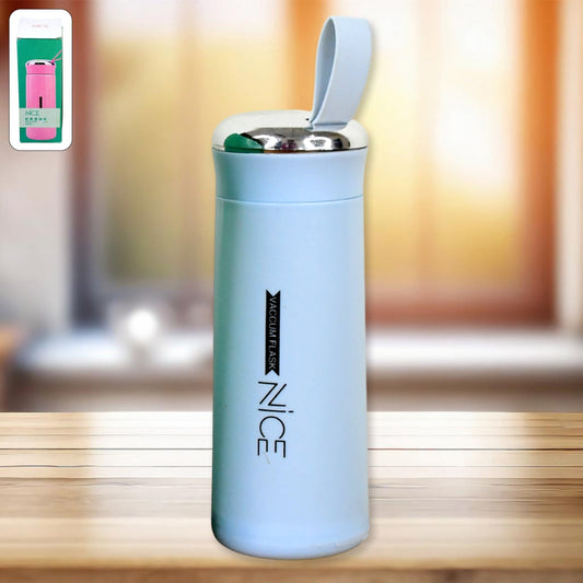 Water bottle 400ml leak proof, glass water bottle with   (1 pc / Light Blue Color) signaturekarts