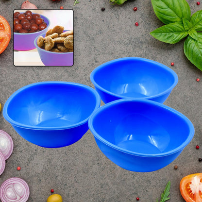 BPA Free Plastic Bowl Set for Cereal Salad Rice Soup Pasta Snack  3 Pc signaturekarts