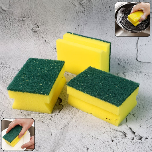 Scrub Sponge 2 in 1 PAD for Kitchen, Sink, Bathroom Cleaning Scrubber (3 Pc) Signature Kart