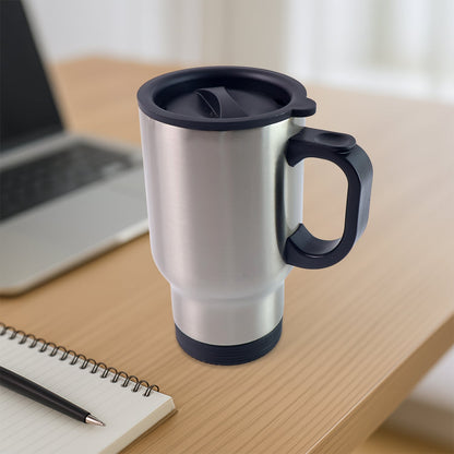 Stainless Steel Vacuum Glass Insulated Glass Coffee Cups, Tumbler (With Lid & Handle / 1 pc) signaturekarts