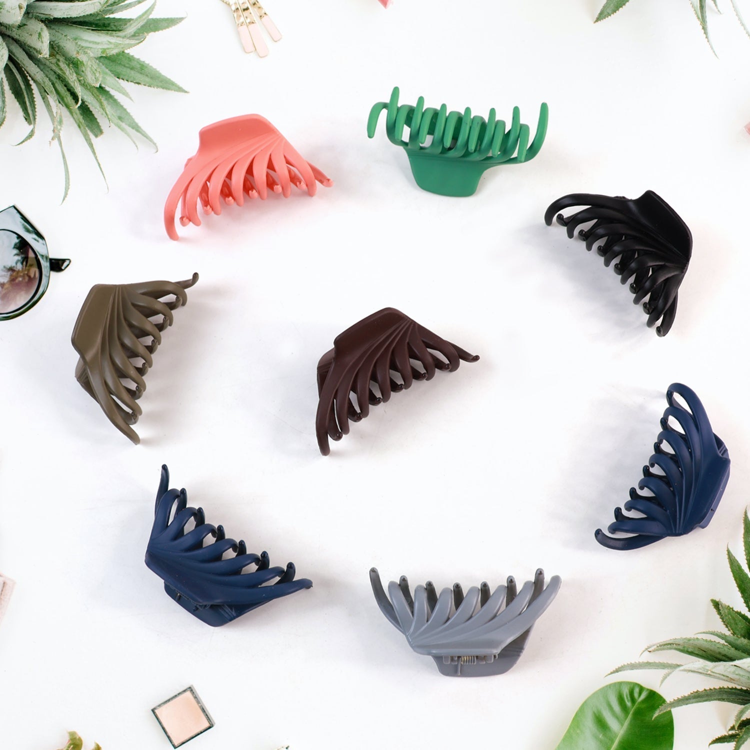 Plastic Hair Clamp Grip, Simple Matte Hair Barrette Clamp (1 Pc) Signature kart