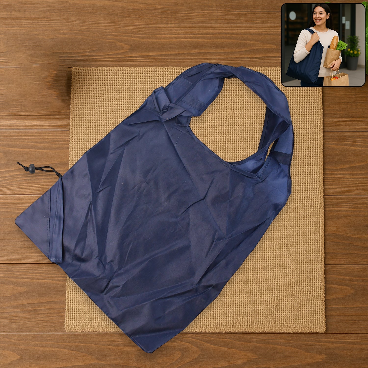 Reusable Grocery Bags - Reusable Bags With Handles (1 Pc / Mix Color) signaturekarts
