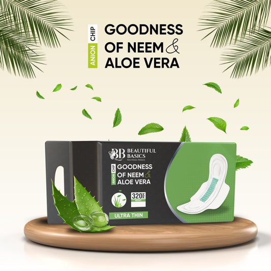 Ultra Thin Sanitary Pads with Neem & Aloe Vera (32 Pads) signaturekarts