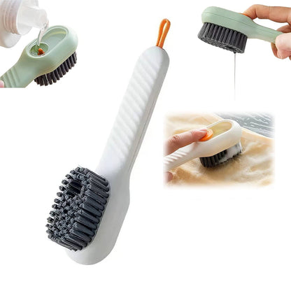 Multifunctional Scrubbing Brush with Liquid / Soap Dispenser, Cleaning Brush with Liquid / Soap Dispenser, Shoe Brush for Cleaning, Cloth Cleaning Brush with Handle Liquid Shoe Brush For Shoe Clothes (1 Pc) signaturekarts
