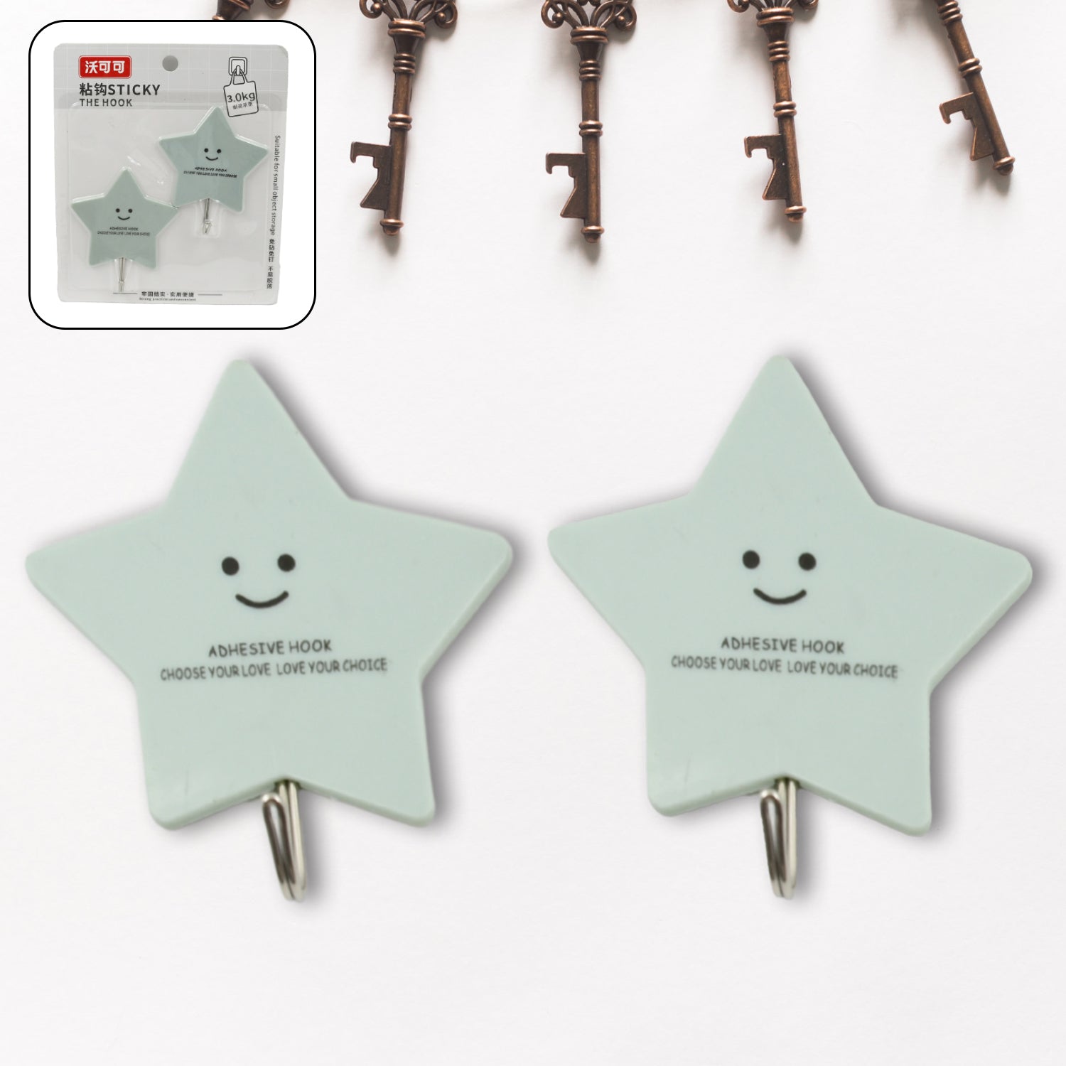 Multipurpose Strong Self-Adhesive Hooks – Heavy Plastic Wall Hooks for Home & Office signaturekarts
