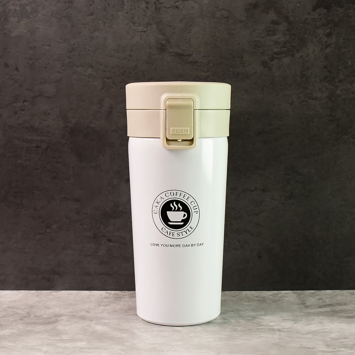 Stainless Steel Vacuum Insulated Coffee Flask with Flip Lock Lid (400ML / 1 Pc) Signature Kart