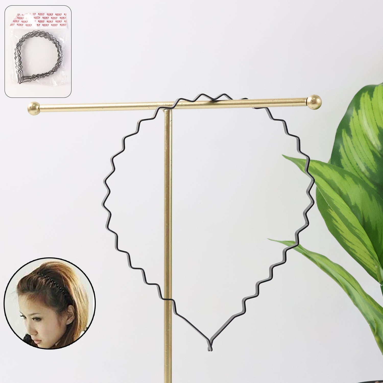 Premium Metal Zigzag Hair Bands for Men & Women (6 Pc) signaturekarts