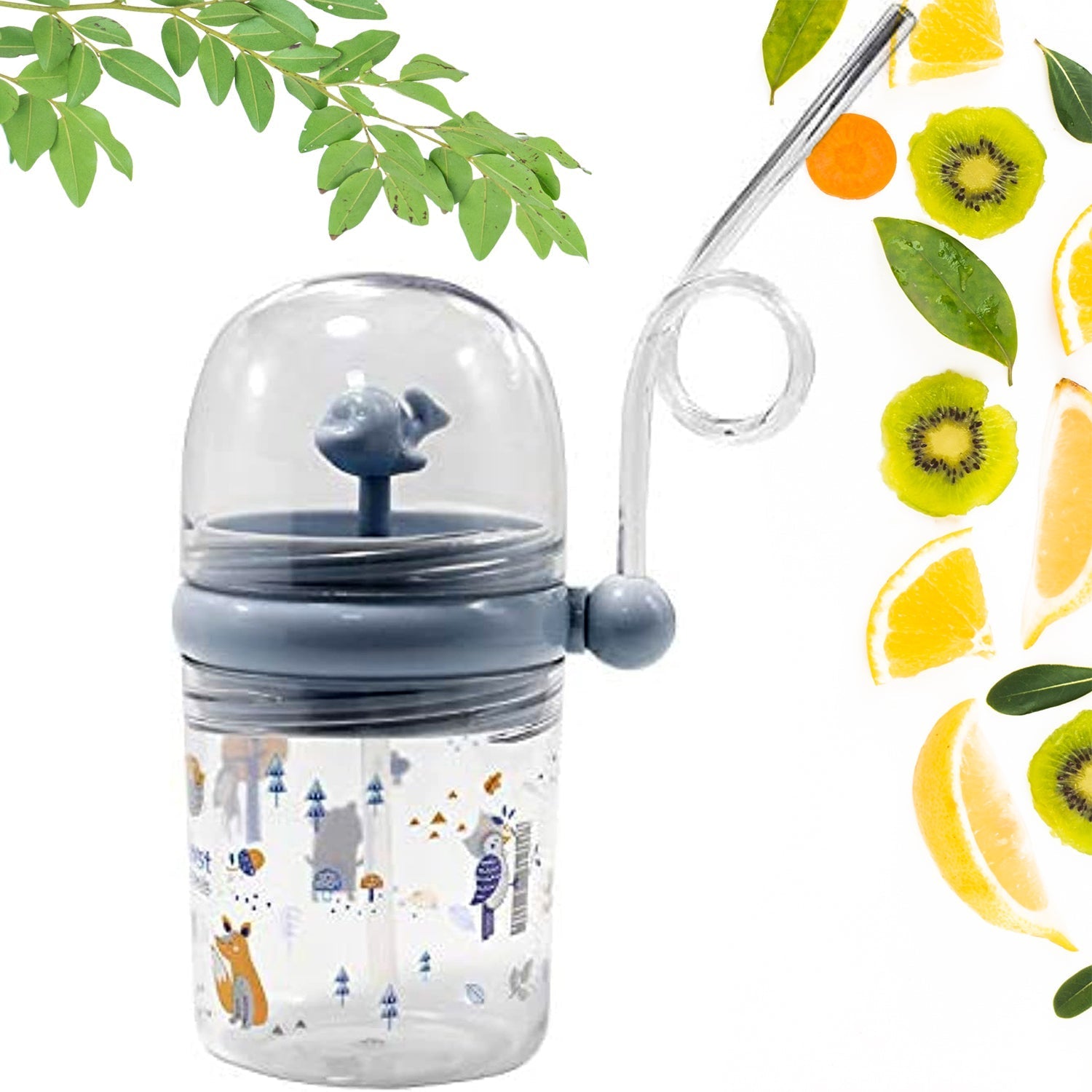Whale Spray Sippy Cup (1 Pc): Straw, Lid, Spill-Proof, Fun Water Play Signaturekarts