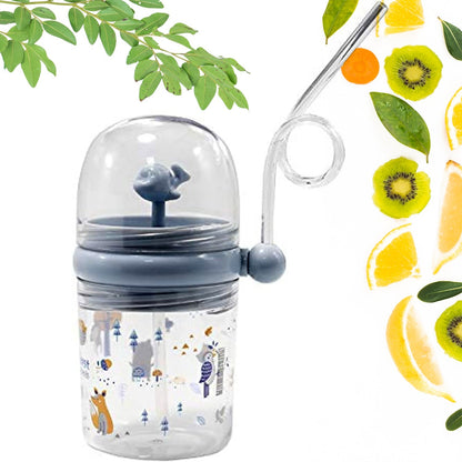 Whale Spray Sippy Cup (1 Pc): Straw, Lid, Spill-Proof, Fun Water Play Signaturekarts