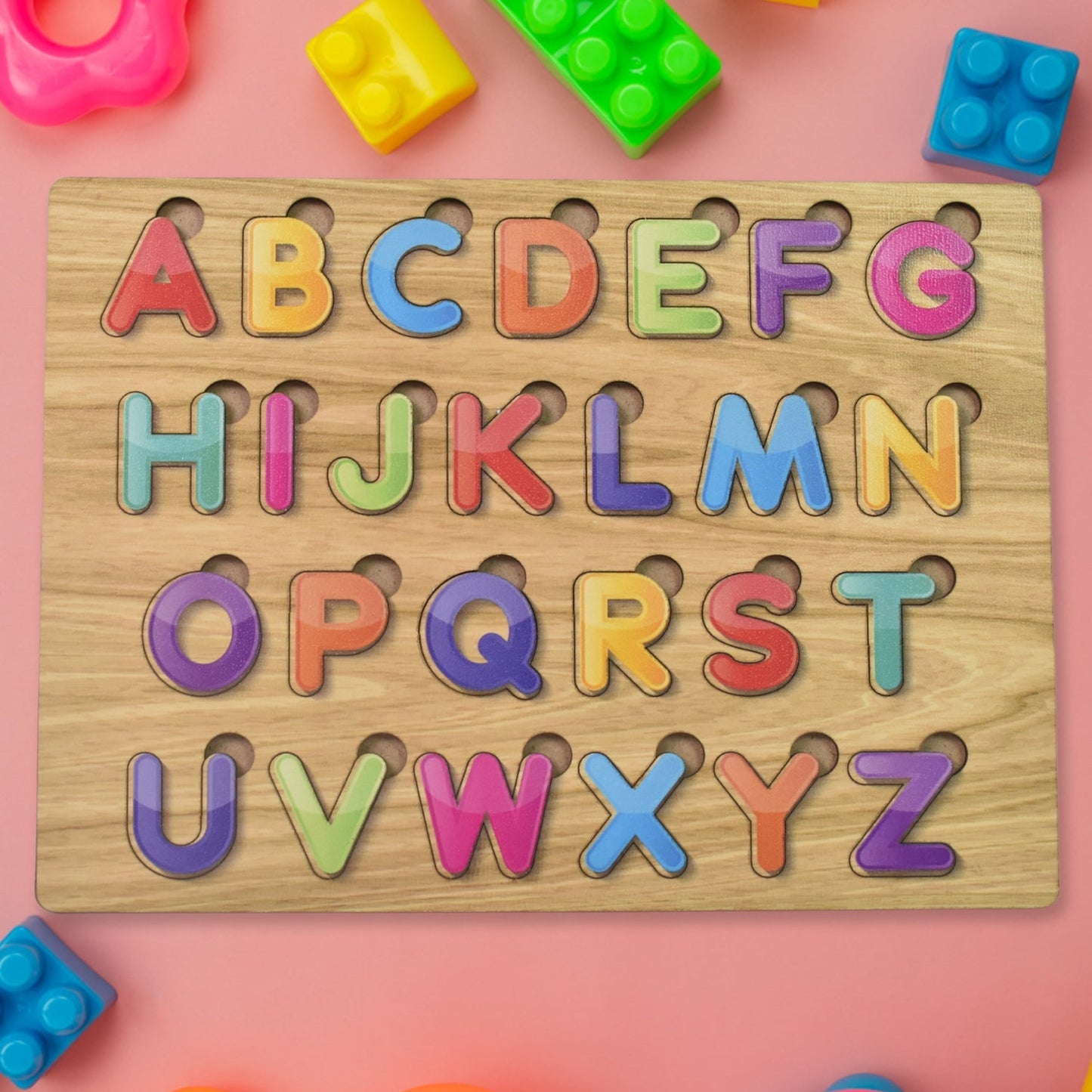 Wooden Puzzle Learning Board for Kids - (1 Pc / Mix Design / random) signaturekarts
