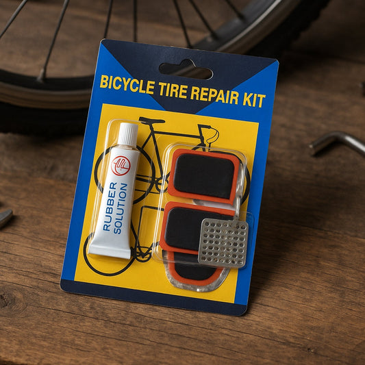Bicycle Tire Repair Kit – Portable Puncture Repair Set with Adhesive (1 Set / Mix Design) Signature kart