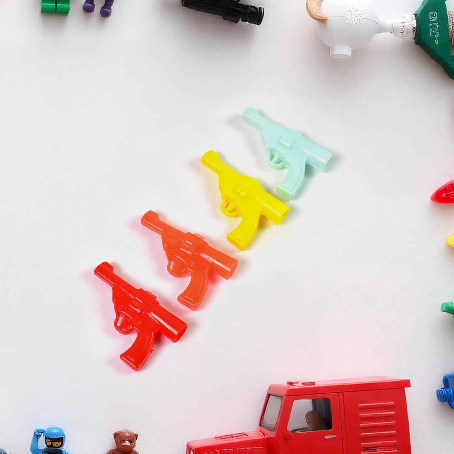 Gun Shape Pencil Top For Kids Office, Small Gun Toy (1 Pc / Mix Colour & Design) Signaturekarts