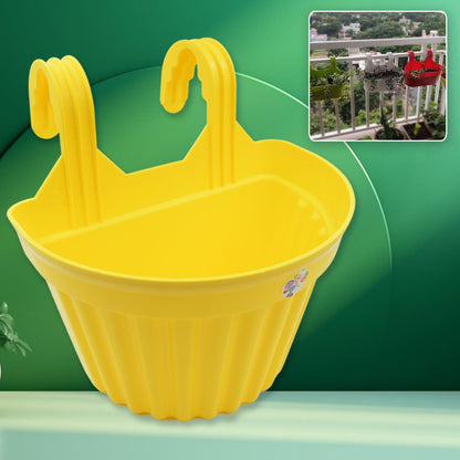 Multicolor Hanging Plastic Planters Orchid Relling , For Plantation,(1pc) signaturekarts