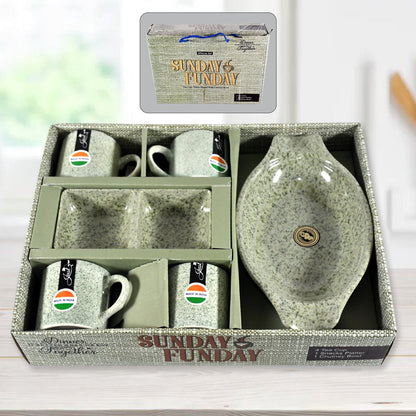 Sunday Funday 6-Piece Tea Set – Platter & Dual Bowl signaturekarts