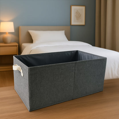 FOLDABLE CLOTH STORAGE BOX WITH HANDLES (47×28 CM) signaturekarts