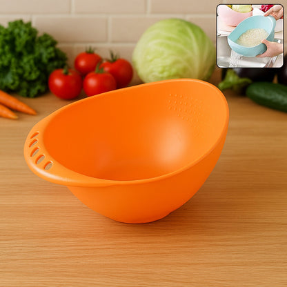 Virgin Rice Bowl Plastic Strainer, Water Strainer | Vegetable & Fruits Washing signaturekarts
