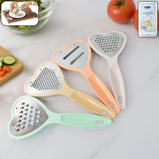 Heart Grater Set and Heart Grater Slicer Used for Grating and Slicing of Fruits, vegetables Your Brand