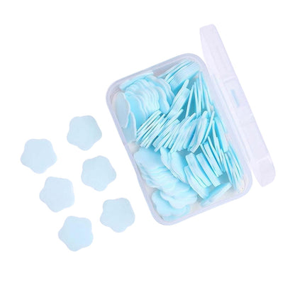 Mini Portable Travel Soap Paper Sheets Flower Shape (100 Pcs Set Approx / Mix Color) Signaturekarts