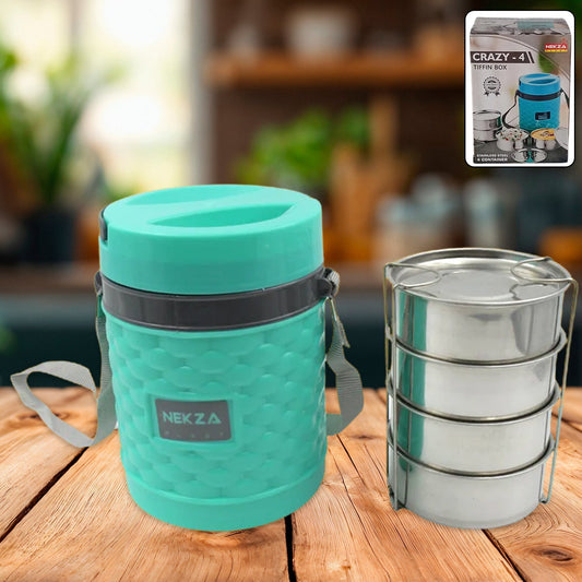 Double Wall Insulated Tiffin with Handle (1 Pc): Stackable, Hot Food Container signaturekarts