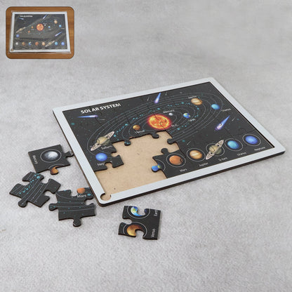 Wooden Puzzle Learning Board for Kids - (1 Pc / Mix Design / random) signaturekarts