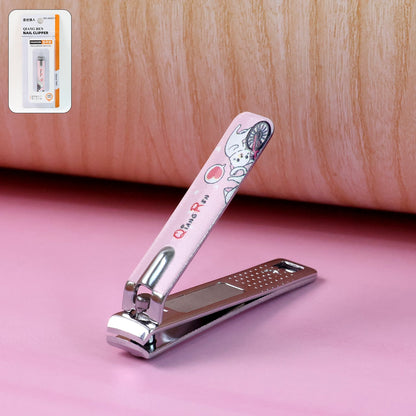 Cute Nail Clipper with Nail Catcher, Nail File - Stainless Steel (1 Pc) Signaturekarts