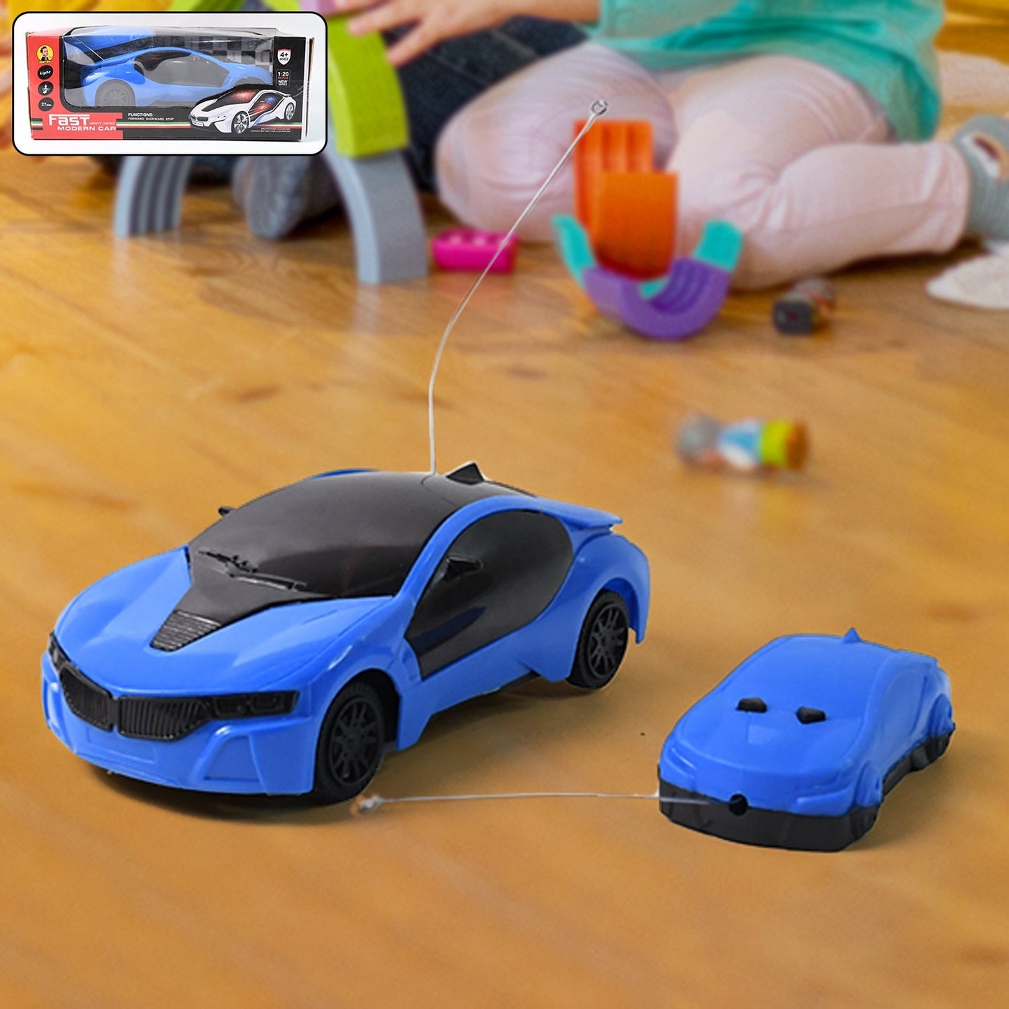 Remote Control Fast Modern Racing Car 3D Light with Go Forward And Backward Your Brand
