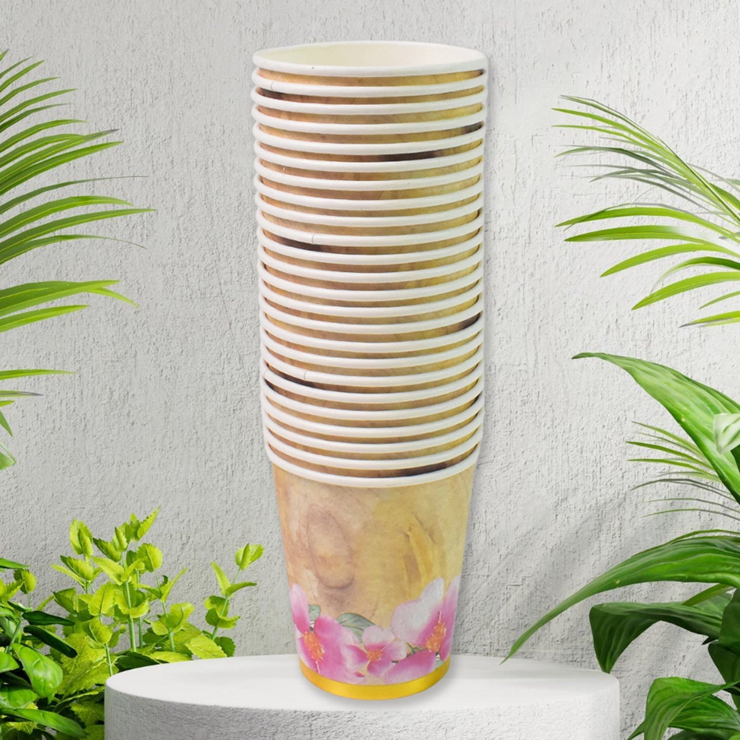 Disposable Paper Cups, Disposable Tea, Coffee Cups (24 Pcs Set / Mix Color & Design) Signaturekarts