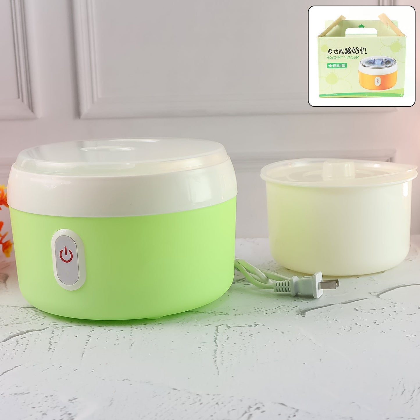 Green Electric Yogurt Maker for Household and Kitchen Use Your Brand