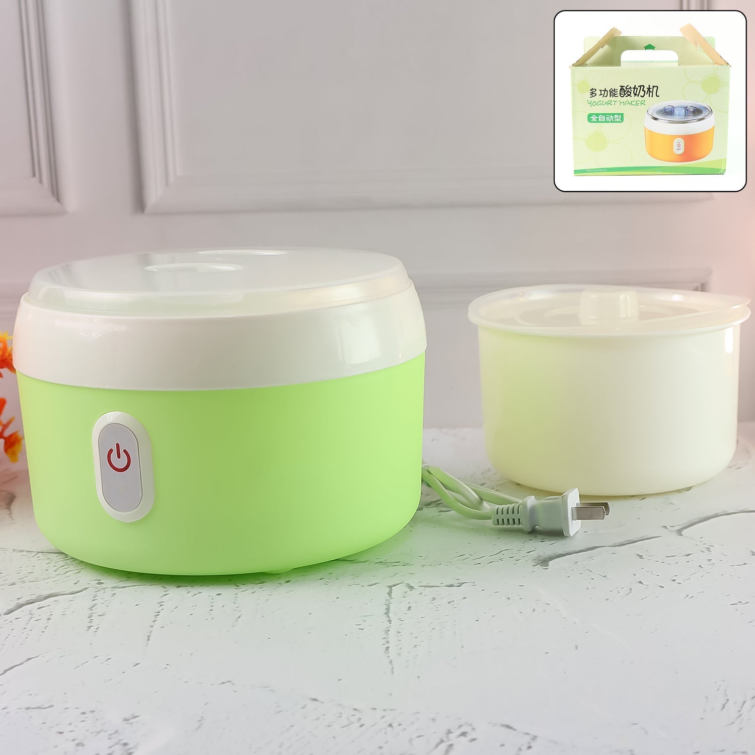 Green Electric Yogurt Maker for Household and Kitchen Use Your Brand