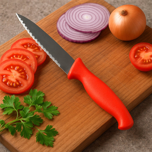 Stainless Steel Serrated Kitchen Knife (1 Pc) Signature Kart