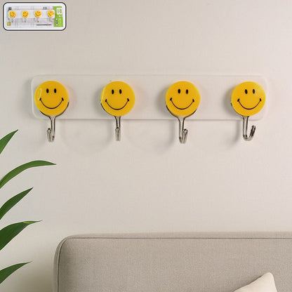 Multipurpose Self-Adhesive 4 hooks for wall Hook (1 Pc) Signaturekarts