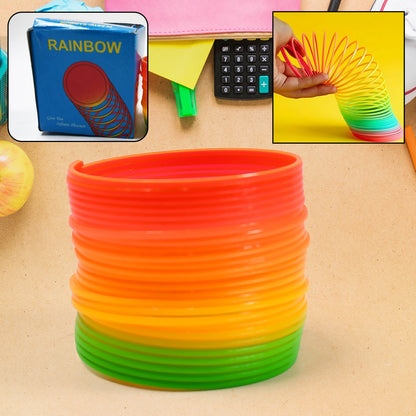 Rainbow Slinky Spring Toy – Compact Fun Toy for Kids & Adults, Gift-Friendly signaturekarts