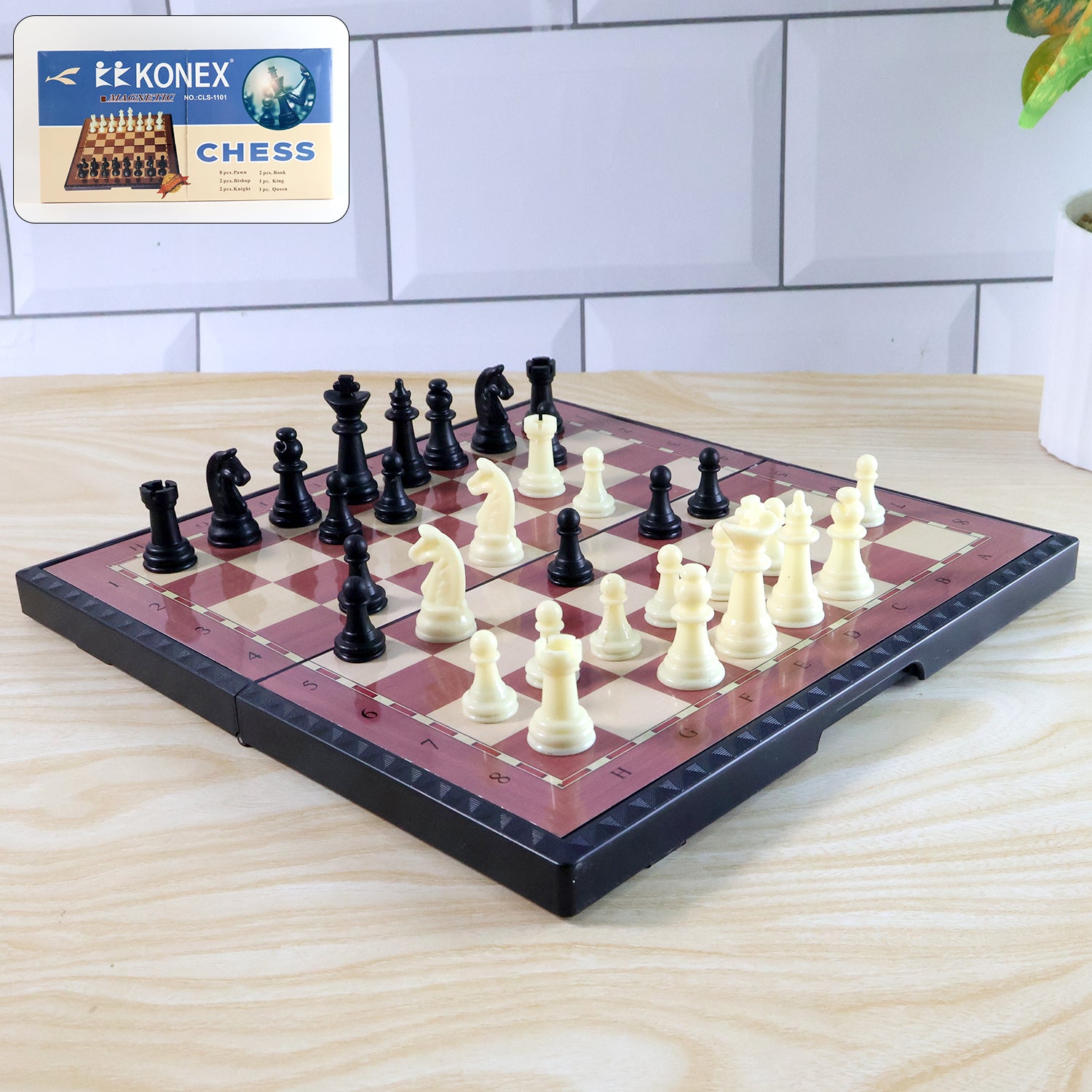 Foldable Magnetic Chess Board Game Set (24 x 24 Cm) signaturekarts
