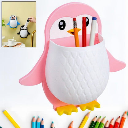 Penguin Storage Box, Wall Nightstand, Office Plastic Wall Mount signaturekarts
