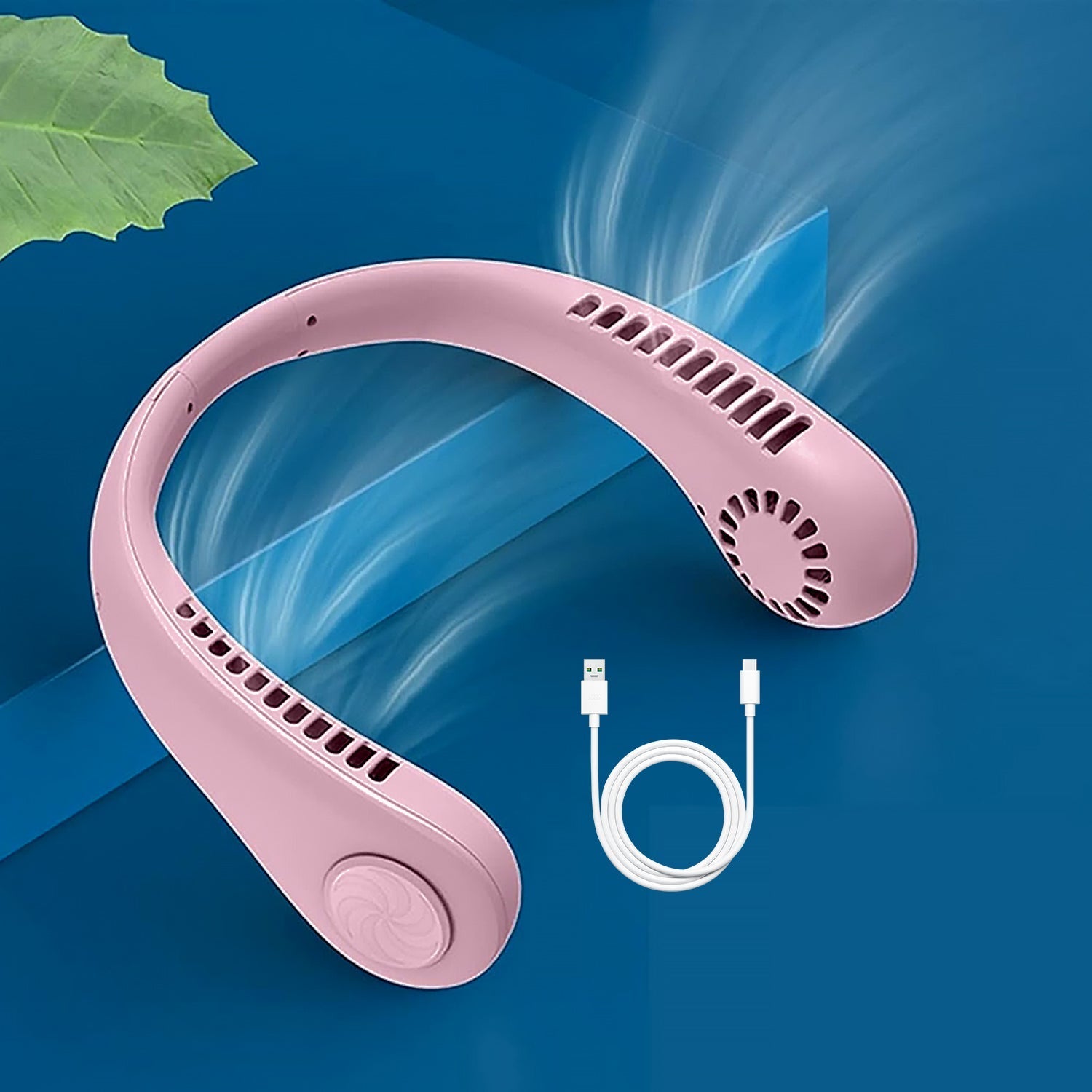 Portable Neck Fan: Holiday Hands Free Bladeless Neck Fan signaturekarts