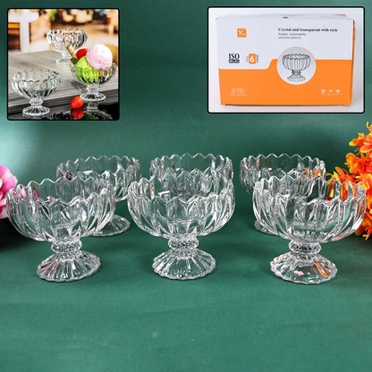 Glass Ice Cream Bowls Glass Dessert Cups for Sundae (6 pcs / 120ml) Signaturekarts