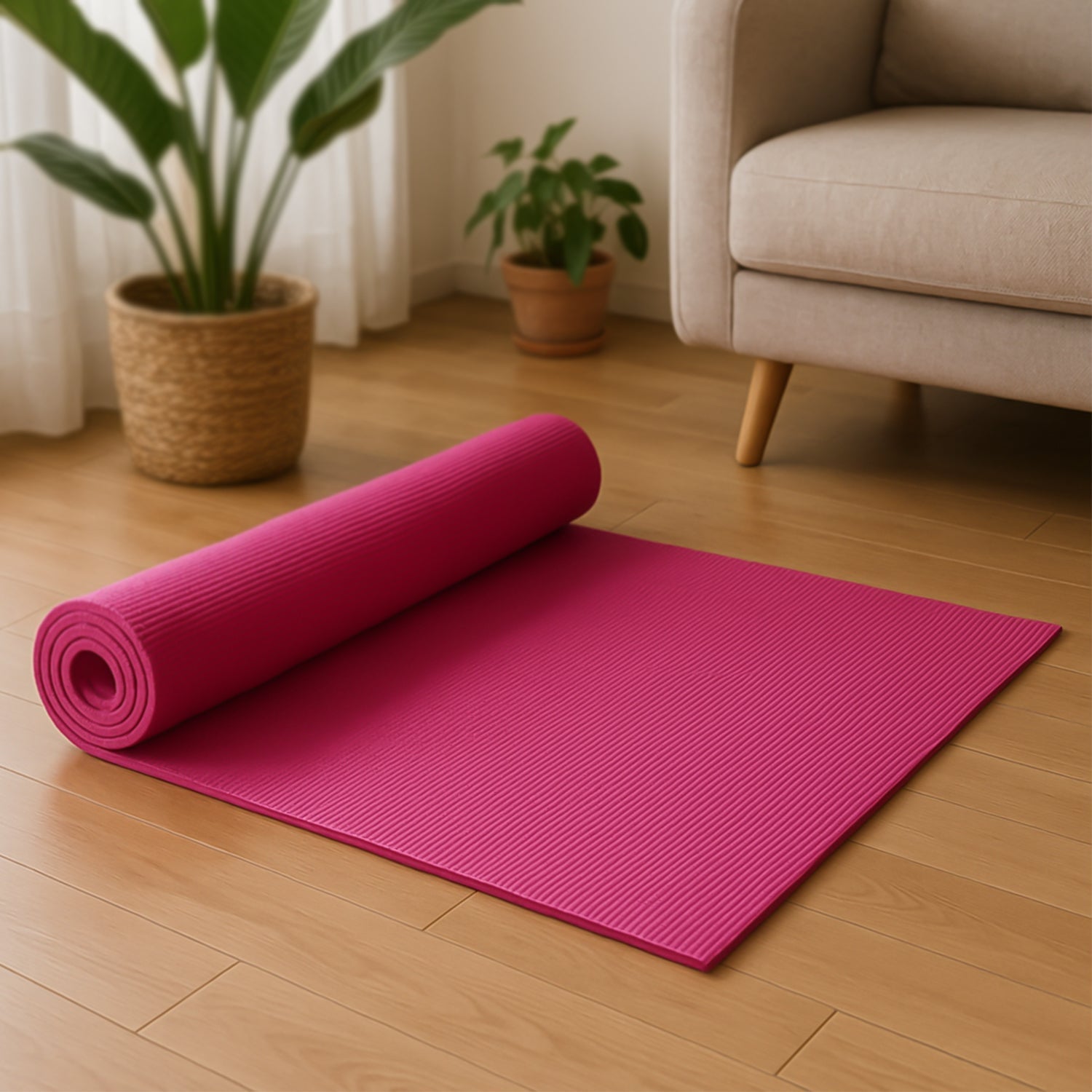 Yoga Mat Eco-Friendly for Fitness & Gym – Non-Slip Exercise Mat (180x60cm) Signature Kart