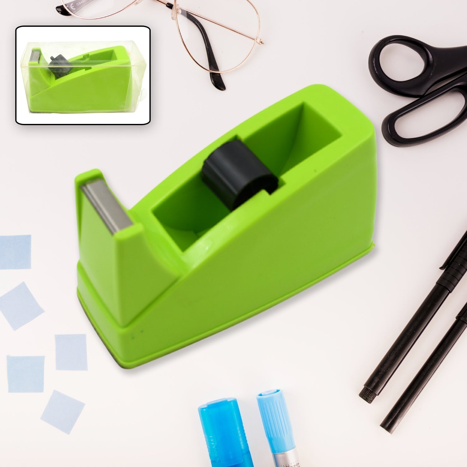 Heavy Duty Plastic Tape Dispenser Cutter for Home, Office & School Use signaturekarts